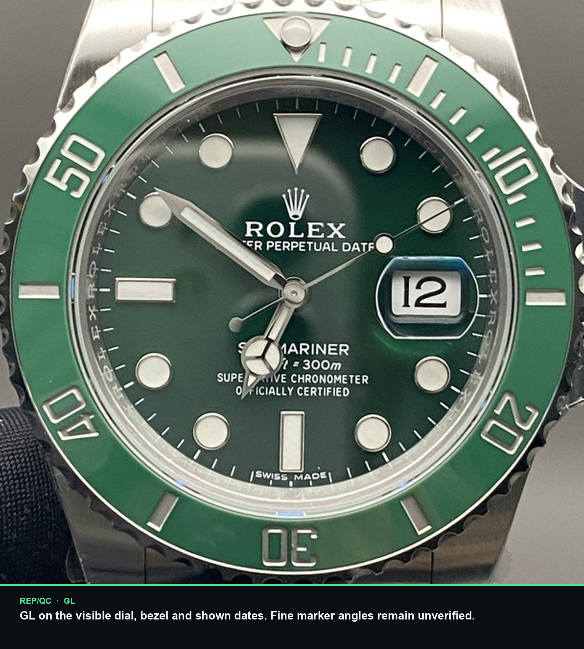 Hulk Submariner 0943 dial alignment summary