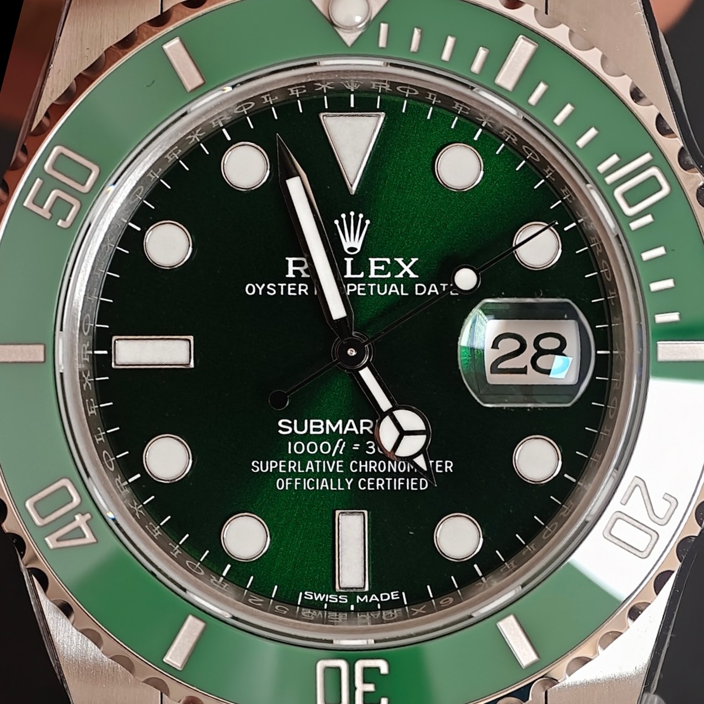 P04 · Visual reference only · precise angles unverified. Image rotated approximately 14.2° clockwise at the dial centre; illustrative circular normalization only; geometry did not validate using the saved printed minute-track reference. Recentered and resampled to 1400 × 1400 pixels. No correction for crystal refraction or raised bezel/hand geometry.
