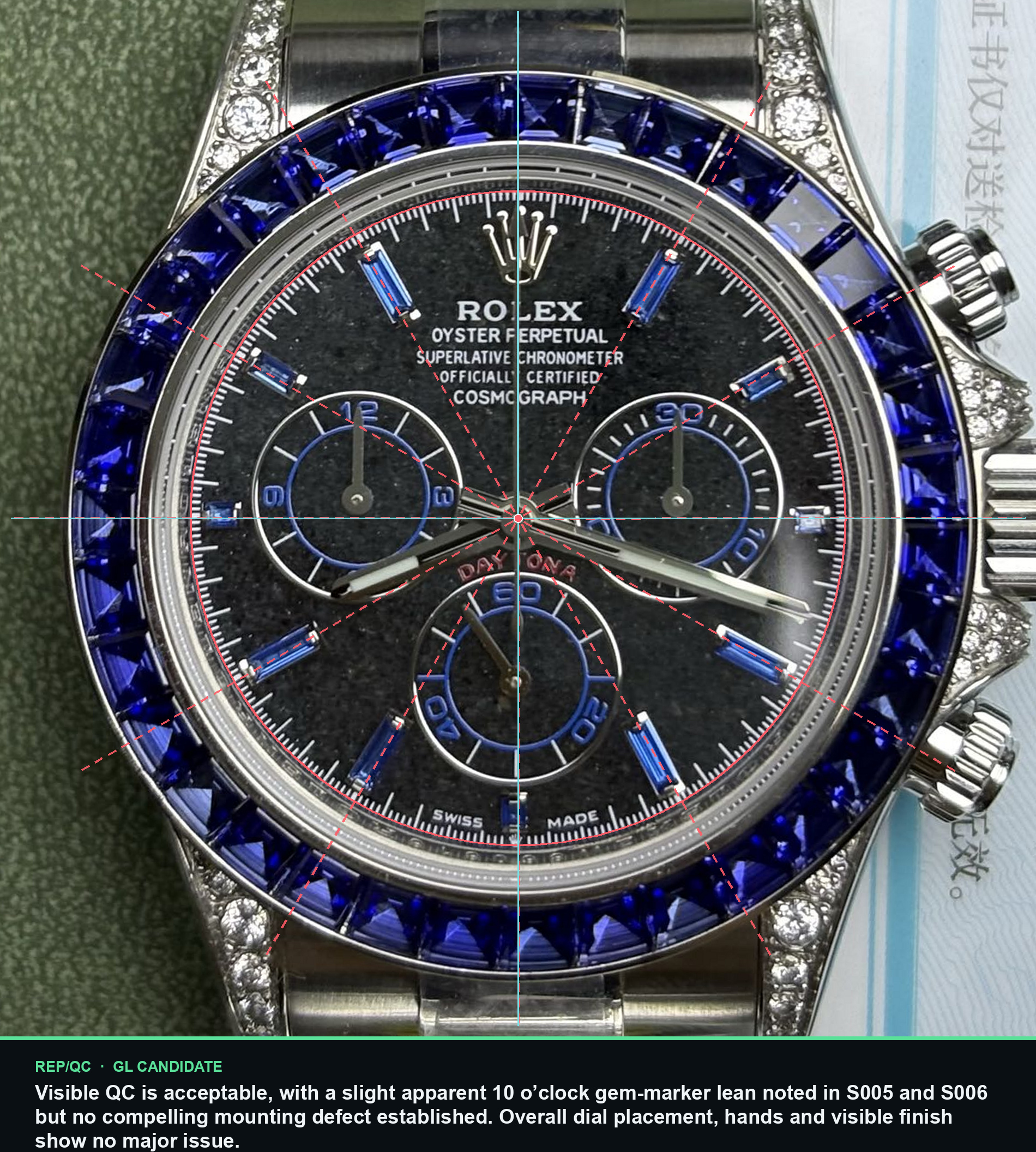 MZF 4131 迪通拿 青金石钻圈 包金 dial alignment summary
