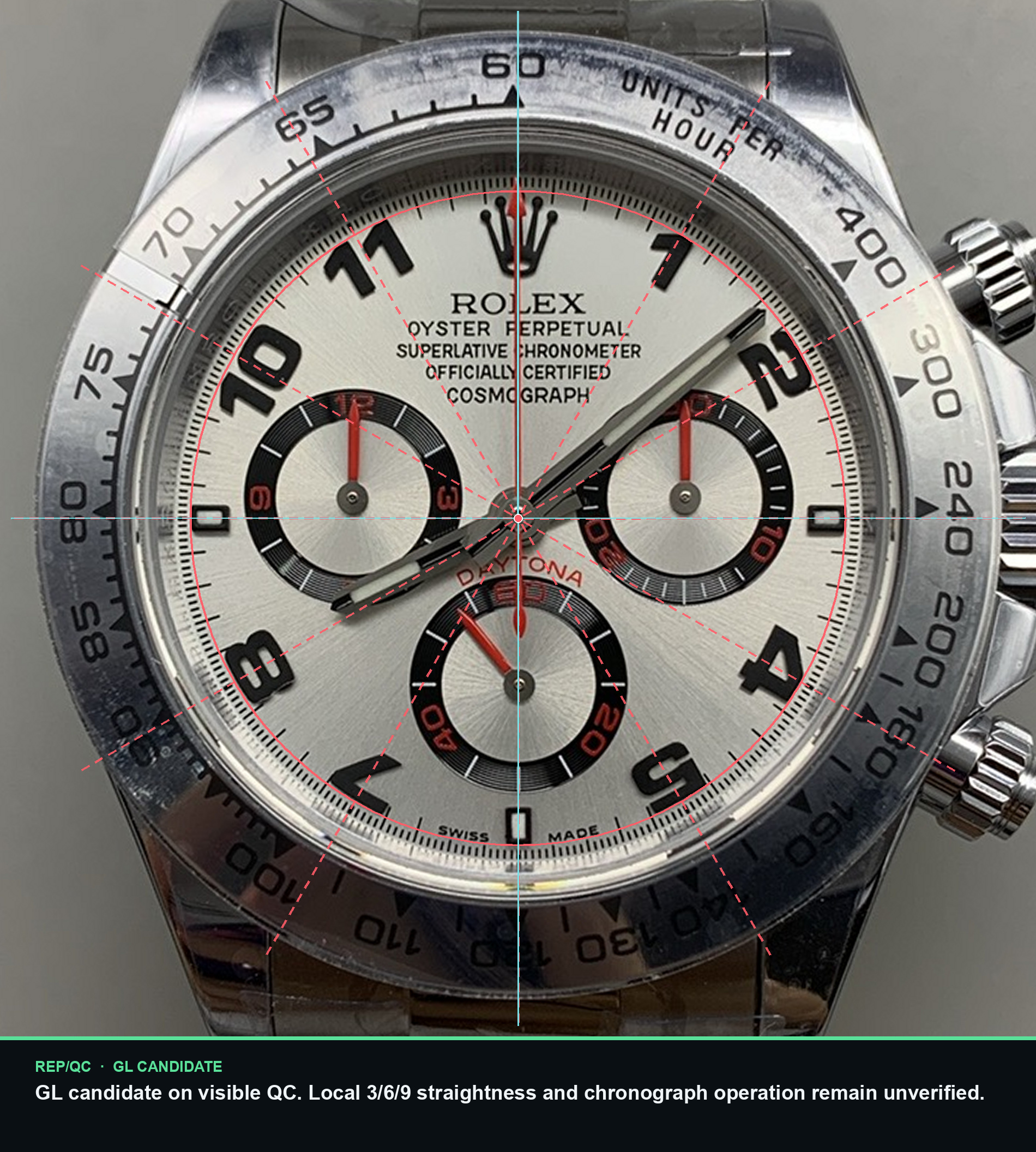 QF numbered-dial Daytona Q59K7 dial alignment summary