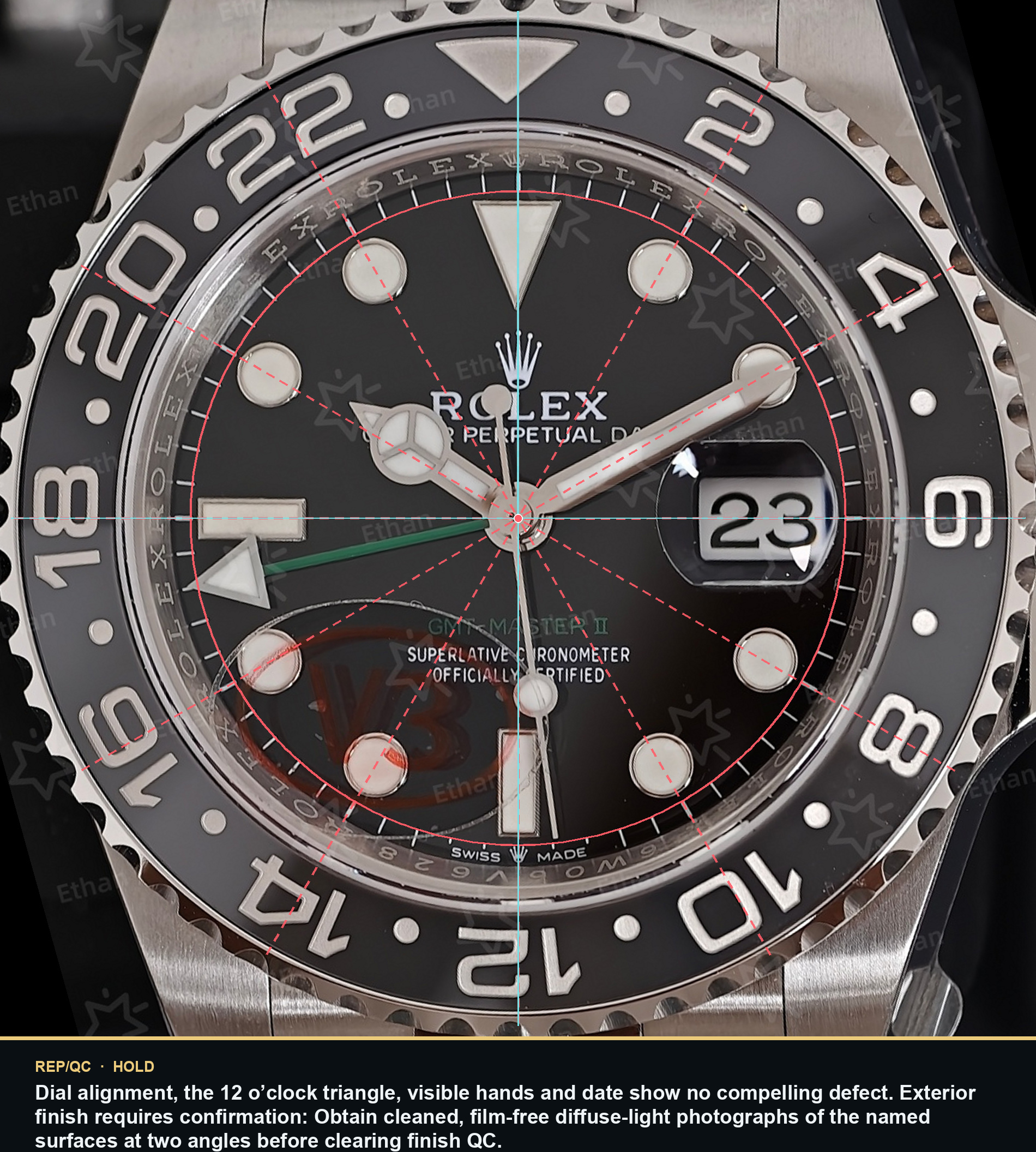 VSF Black/Grey GMT · 6W06V628 dial alignment summary