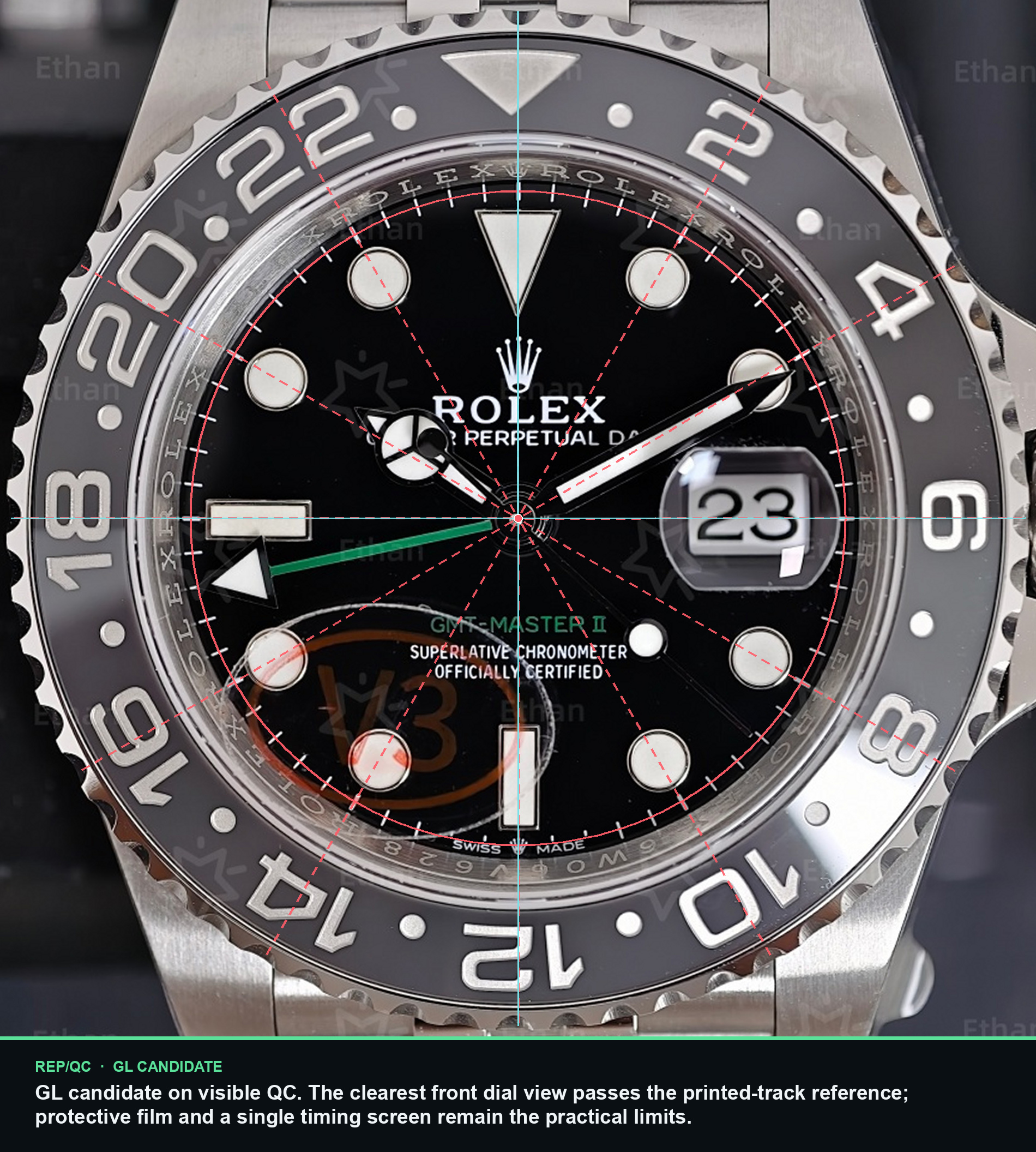 VSF Black/Grey GMT · 6W06V628 dial alignment summary