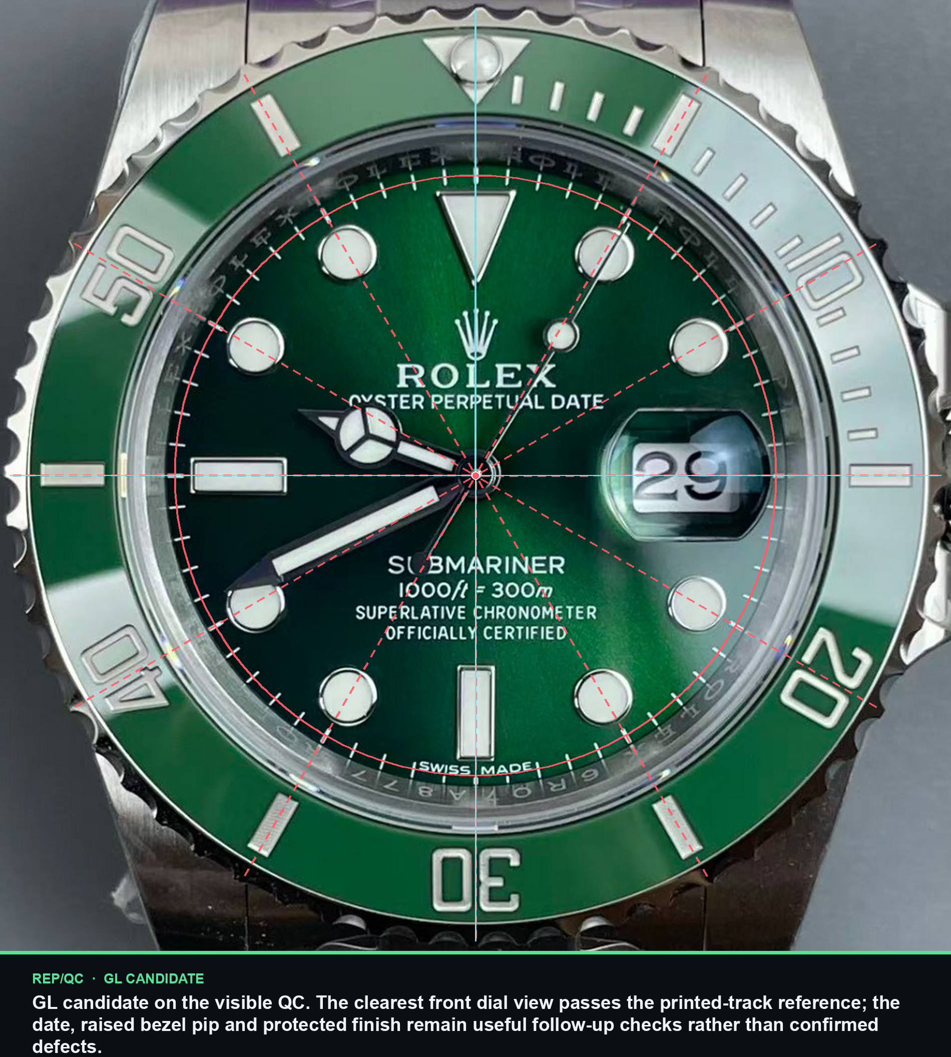 VSF Submariner Hulk · 6RO dial alignment summary