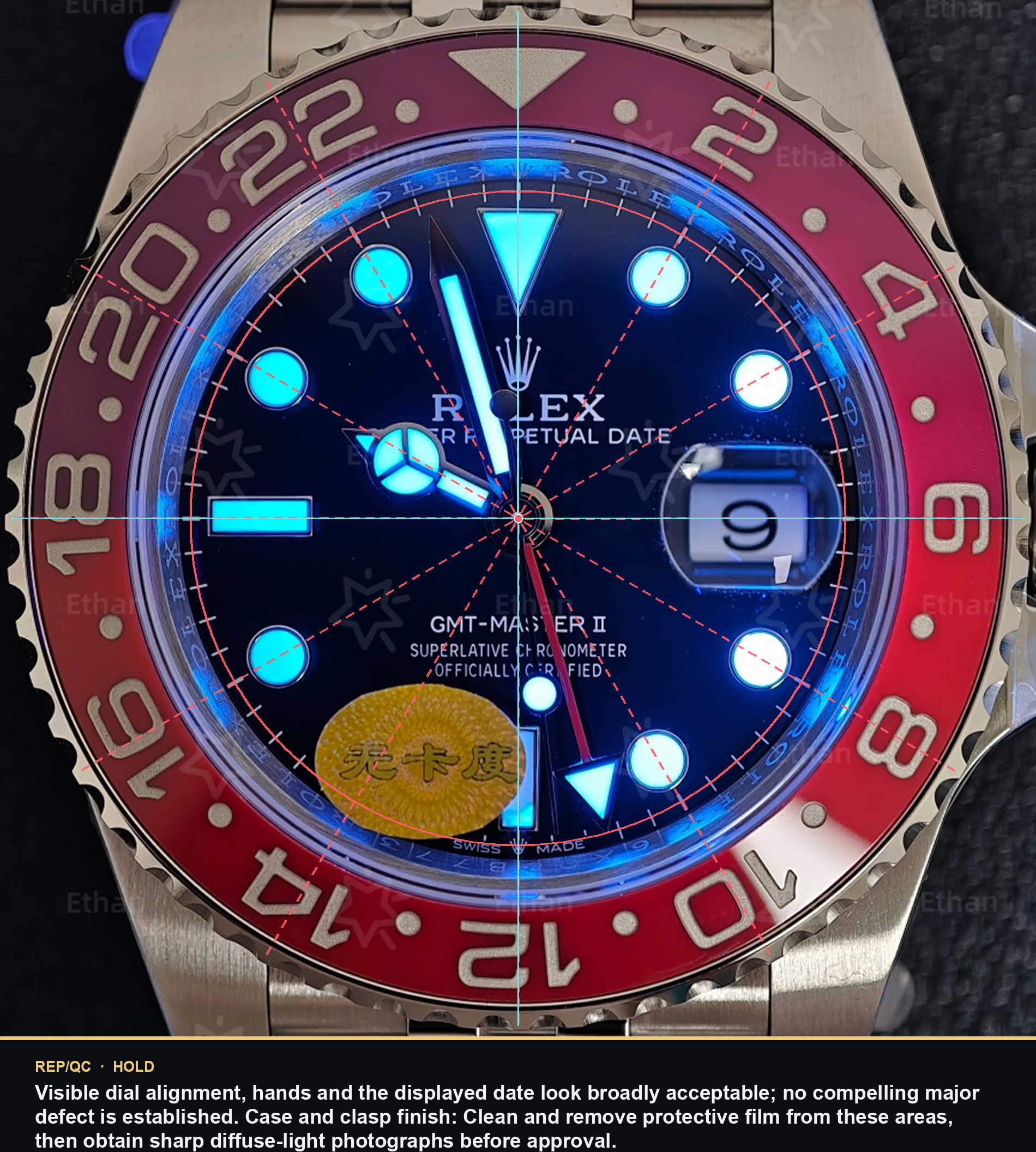 VSF Pepsi · 6X08B773 dial alignment summary