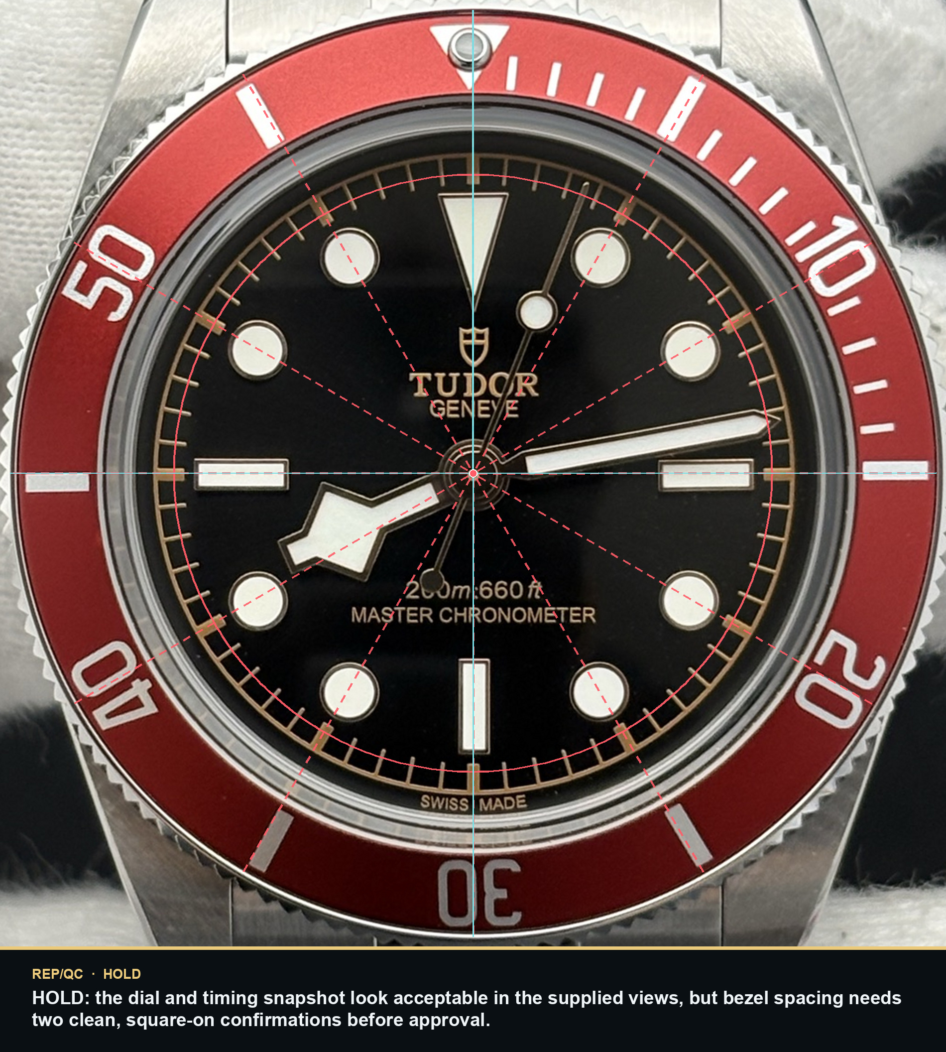 ZF Tudor Black Bay Burgundy dial alignment summary